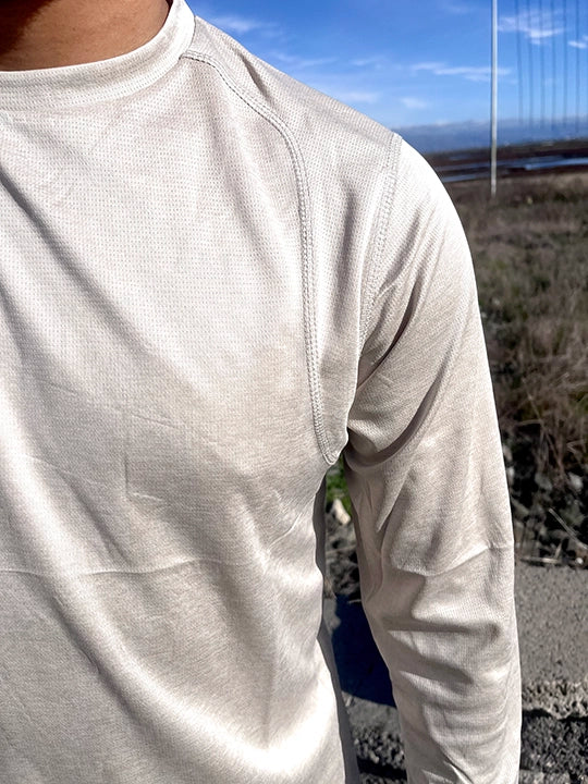 T-shirt actif à manches longues micro-perforé