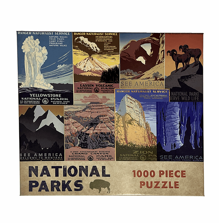 Vintage Parks Poster Puzzle